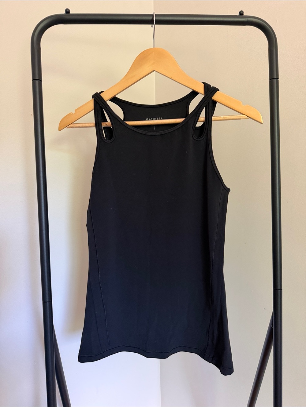 Athleta Black Double-Strap Workout Tank